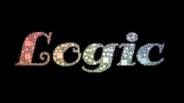 Fuzzy Logic Pixelated Text Changing Looping Pixels With Glitch Effect