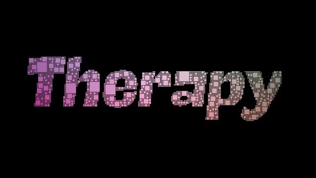 Electroshock Therapy Pixelated Text Morphing Looping Boxes With Glitch Effect