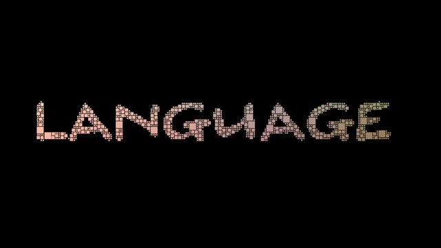 Query Language Pixelated Text Changing Looping Pixels With Glitch Effect
