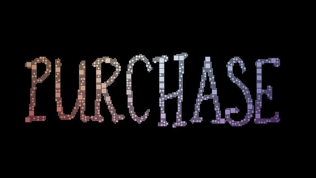 Hire Purchase Pixelated Text Changing Looping Pixels With Glitch Effect