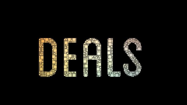 Summer Deals Pixelated Text Warping Looping Pixels With Glitch Effect