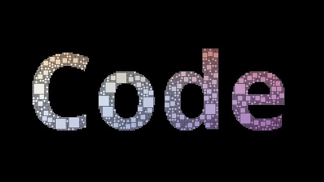 Zip Code Pixelated Text Morphing Looping Pixels With Glitch Effect