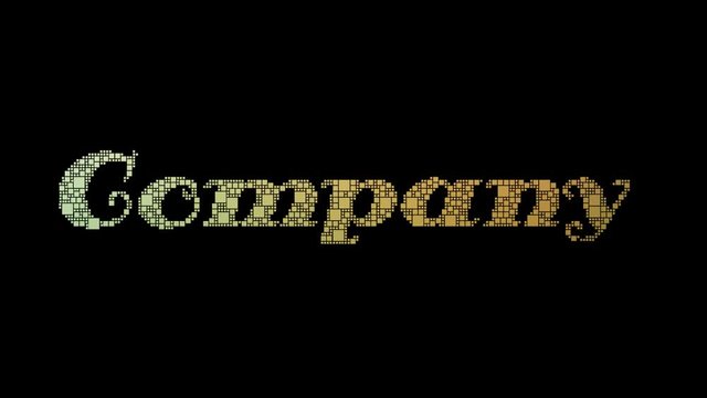 Consulting Company Pixelated Text Morphing Looping Squares With Glitch Effect