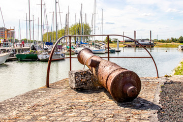 Marans, le port fluvial, centre-ville, Charente maritime, Poitou Charentes