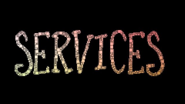 Social Services Pixelated Text Warping Looping Squares With Glitch Effect