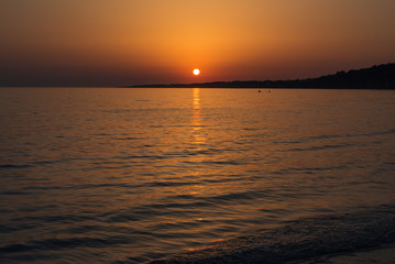 Obraz premium coucher de soleil sur la mer à Pornic
