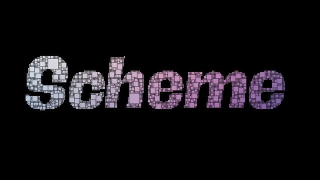 Ponzi Scheme Pixelated Text Warping Looping Pixels With Glitch Effect