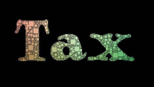 Sales Tax Pixelated Text Warping Looping Grid With Glitch Effect