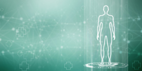 2d illustration Human Male Muscle Body