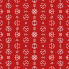 Snowflake seamless pattern. Snow flake background for Christmas holidays, winter design. Vector illustration.