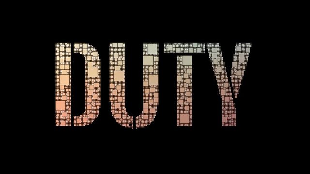Excise Duty Pixelated Text Morphing Looping Boxes With Glitch Effect