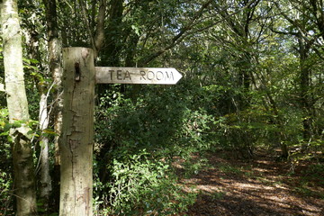 Sign for tea room
