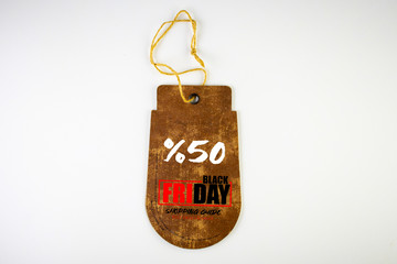 Black friday sale shopping label. Special day mockup. Red and black color, discount tag, hollow...