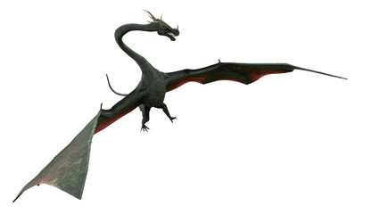 Obraz premium dragon, mythical creature isolated on white background