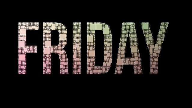 Black Friday Pixelated Text Warping Looping Boxes With Glitch Effect