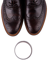 Picture of brown leather shoes 