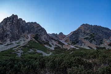 Panoramic view of the tatramountains and forest in Slovakia 