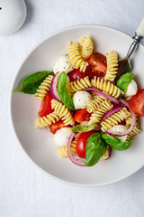 Caprese pasta salad.