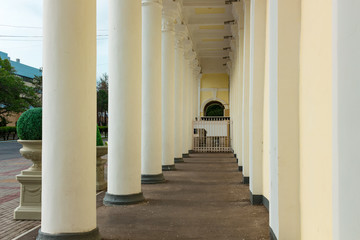 Obraz premium Lenin stadium on the embankment of Khabarovsk.
