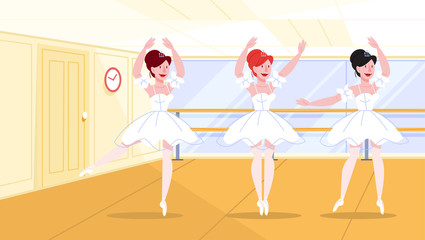 Beautiful balerina performing in the dance class © inspiring.team