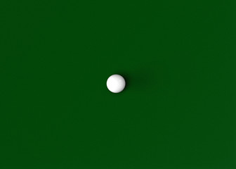 Pool Snooker Billiards White Ball Table Set Up 3D Render