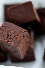 Homemade raw milk free, sugar free vegan chocolate brownies or fudge