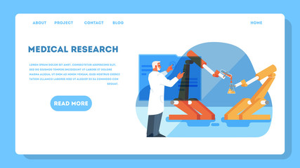 Vector illustration for idea of innovative healthcare and medical research.