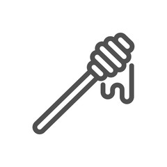 Bee vector icon. Natural healthy food. Honey dipper. Natural, organic food. Linear style icon. flat design element. Editable stroke. 48x48 Pixel Perfect.