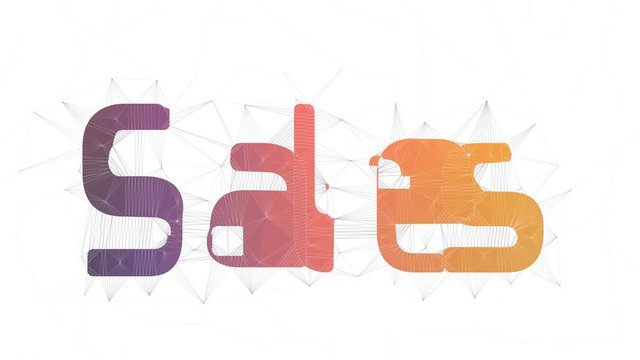 Sales Target Text Transforming Tessellated Looping Meshes Text Morph