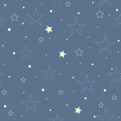 Fototapeta na wymiar Seamless Pattern with Stars