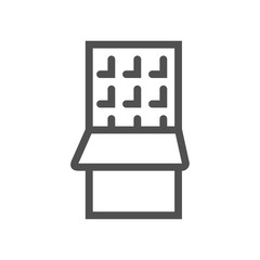 Chocolate bar icon. Dessert food line logo. Sweet snack graphic pictograph. Linear style icon. flat design element. Editable stroke. 48x48 Pixel Perfect.