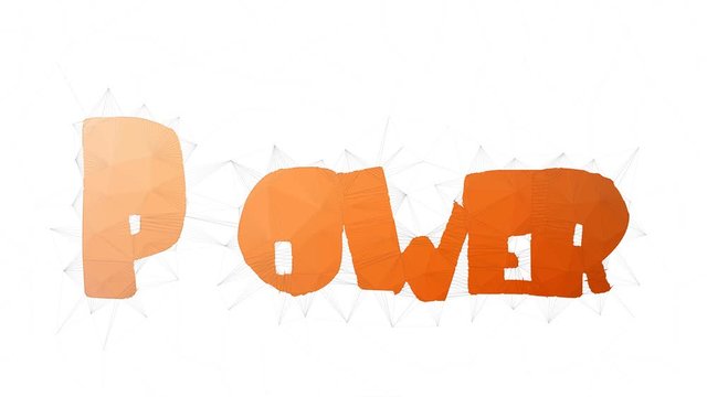 Power Plant Text Morphing Tessellated Looping Polygons Text Morph
