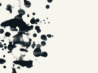 abstract ink blot isolated on white