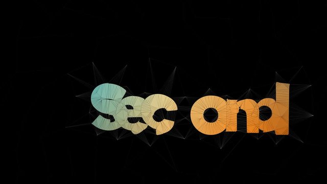Second Person Text Changing Tessellation Looping Triangles Text Morph