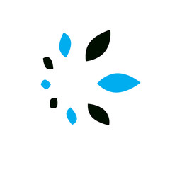 Vector geometric conceptual shape can be used as successful business career abstract logo.