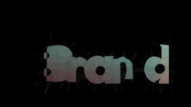 Brand Name Text Merging Tessellated Looping Polygons Text Morph