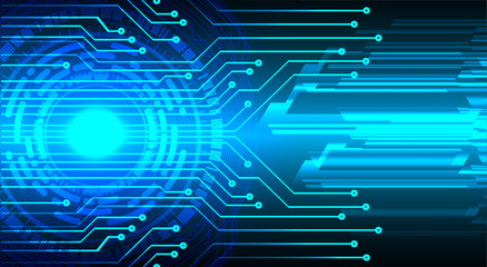 Blue cyber circuit future technology concept background