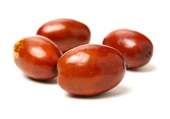 Obraz premium jujube or chinese date on white background