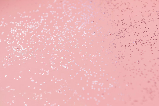 Pink pastel glitter background - soft focus - festive backdrop for your projects
