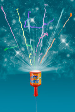 Exploding party popper