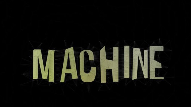 Machine Code Text Warping Tessellated Looping Triangles Text Morph