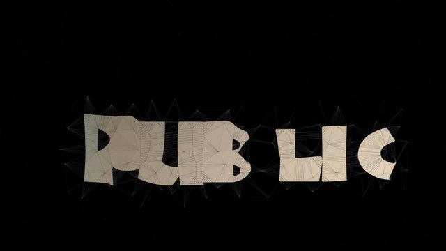 Public Funds Text Changing Tessellated Looping Polygons Text Morph