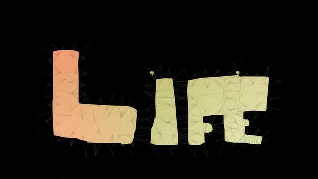 Life Estate Text Changing Tessellating Looping Meshes Text Morph