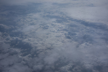 Aerial view of clouds from the sky
