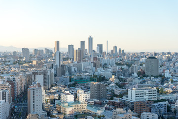 東京都文京区後楽園から見た東京の景色