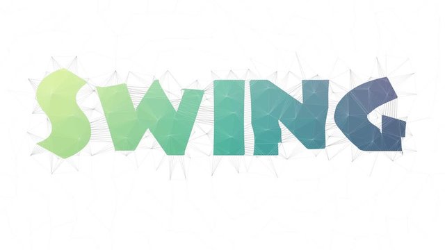 Swing Shift Text Morphing Tessellated Looping Polygons Text Morph