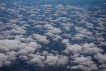 Fototapeta na wymiar Aerial view of clouds from the sky