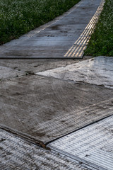 Temporäre Zuwegung im Feld