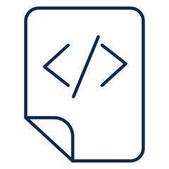 HTML tags storage monochrome linear icon