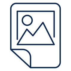 Picture gallery monochrome linear icon